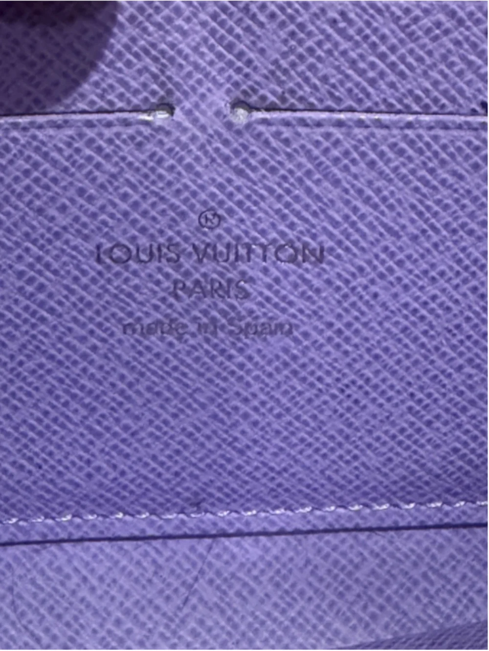 Louis Vuitton Damier Ebene Illustre Zippy Wallet Brown Canvas Purple Interior